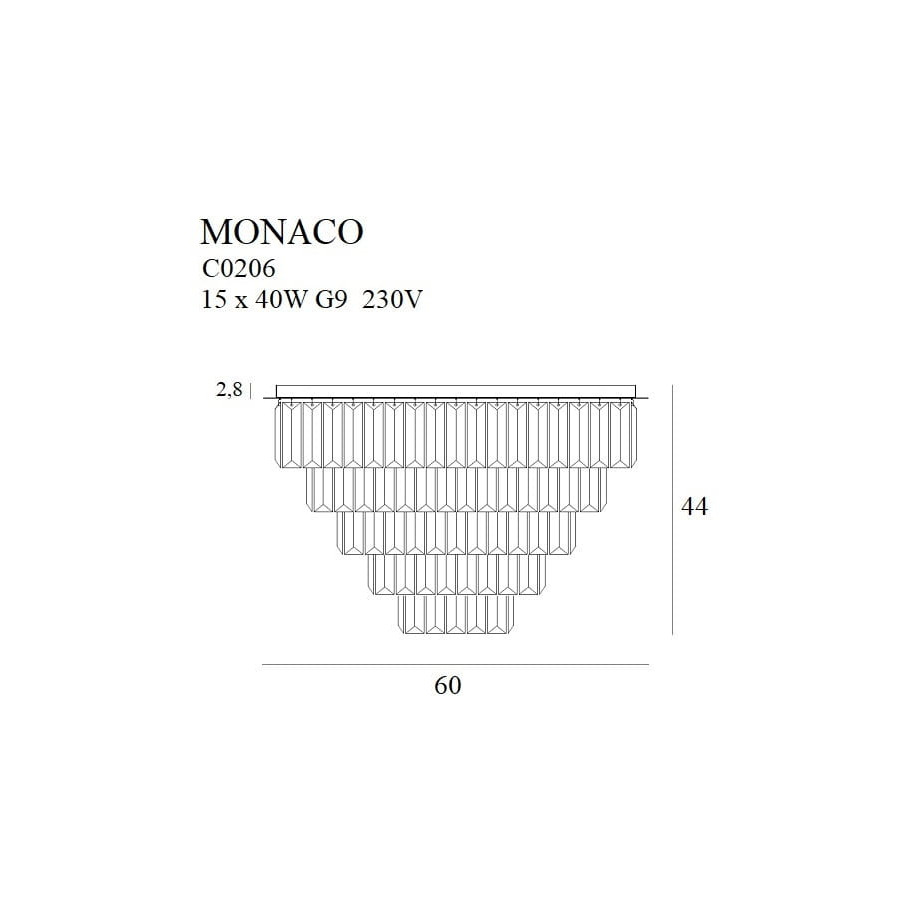 Стельовий світильник Maxlight Monaco C0206 Золотий