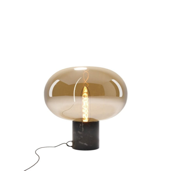 Настільна лампа Maxlight T0058 Moonstone Amber Glass + Black Marble