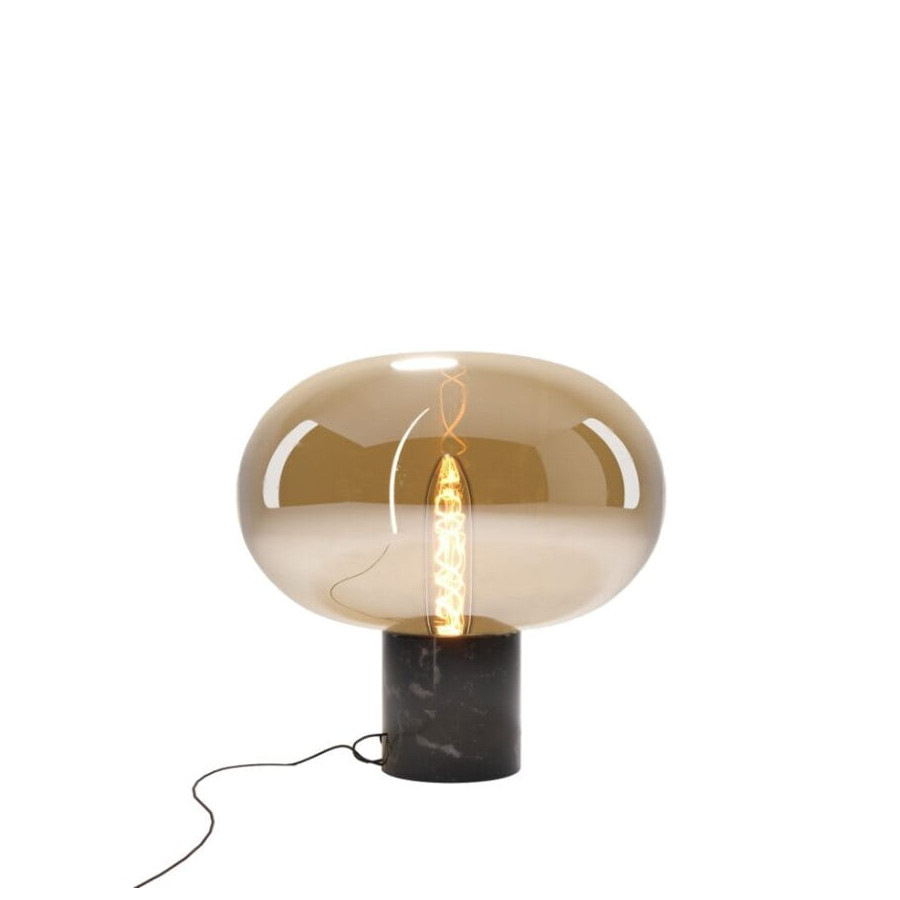 Настільна лампа Maxlight T0058 Moonstone Amber Glass + Black Marble