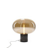 Настільна лампа Maxlight T0058 Moonstone Amber Glass + Black Marble