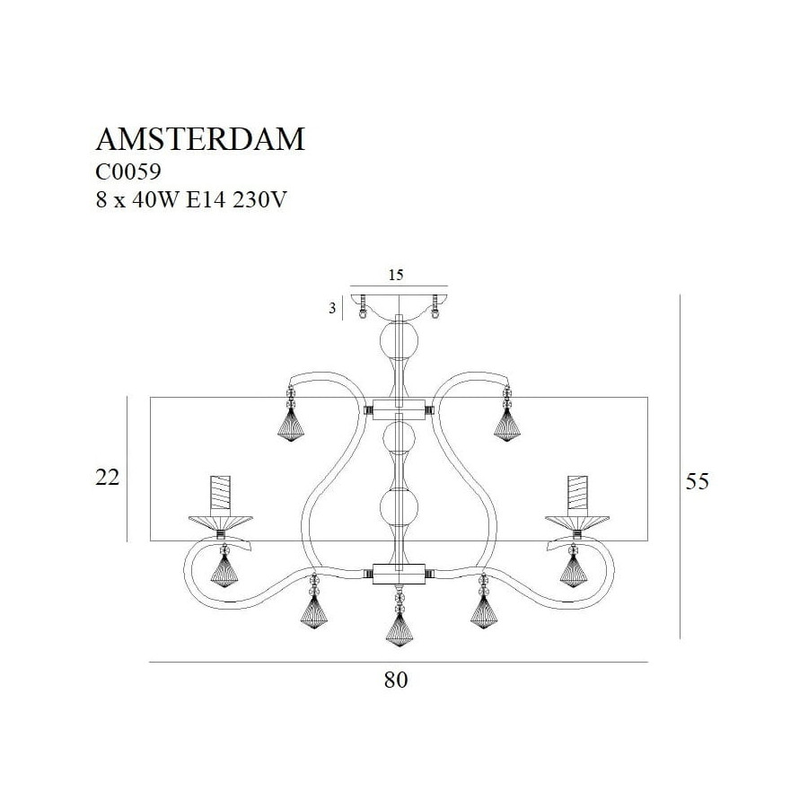 Стельовий світильник Maxlight Amsterdam C0059
