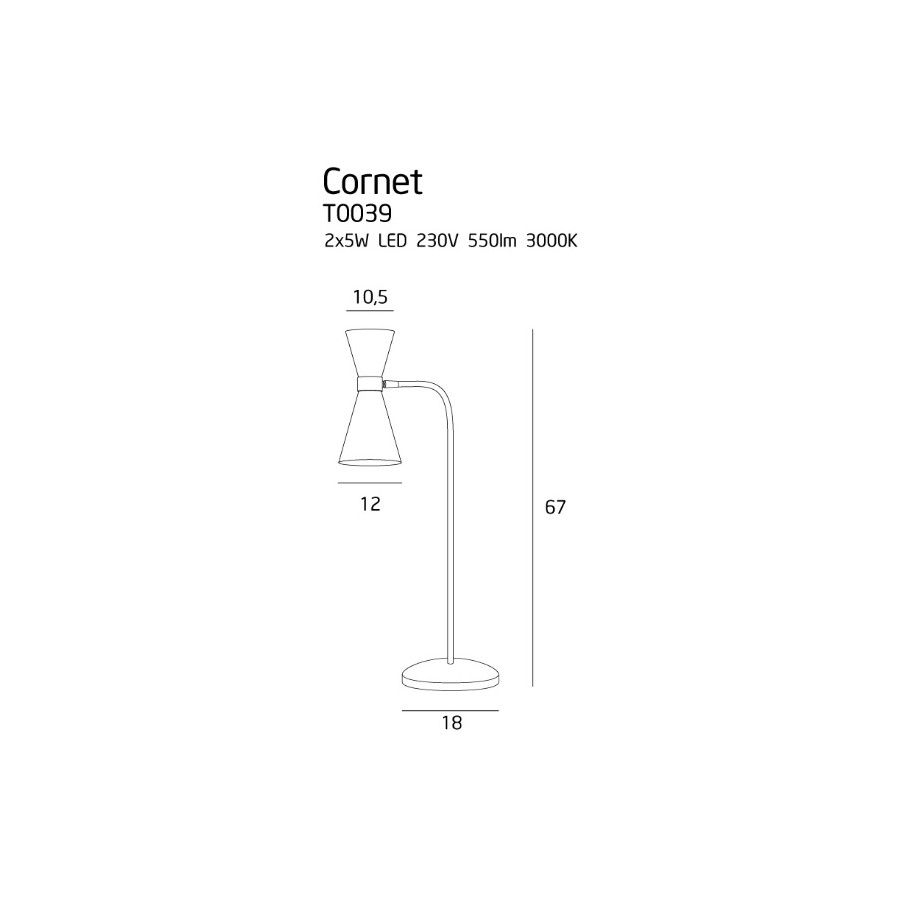 Настільний світильник Maxlight Cornet T0039