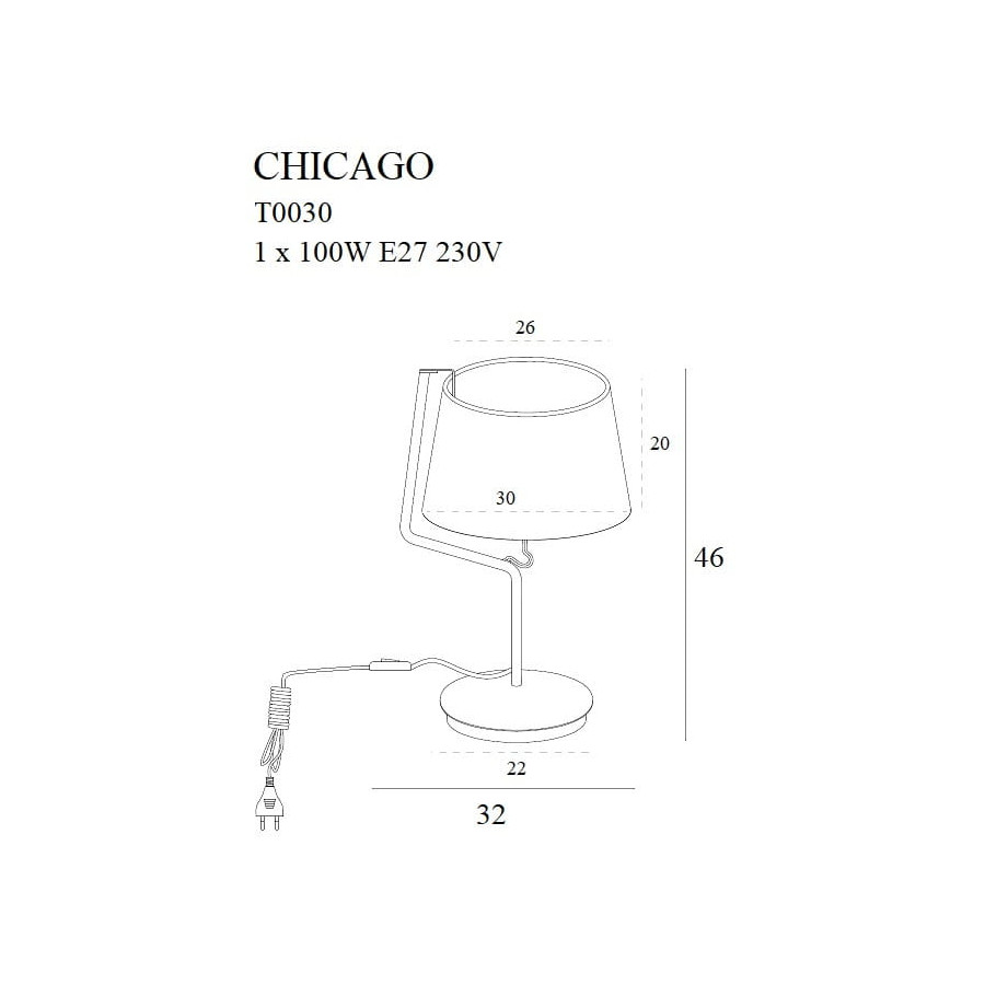 Настільний світильник Maxlight Chicago T0030