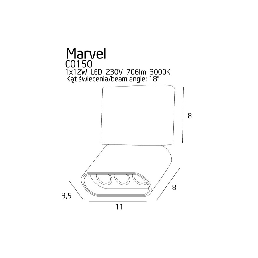 Стельовий світильник Maxlight Marvel C0150