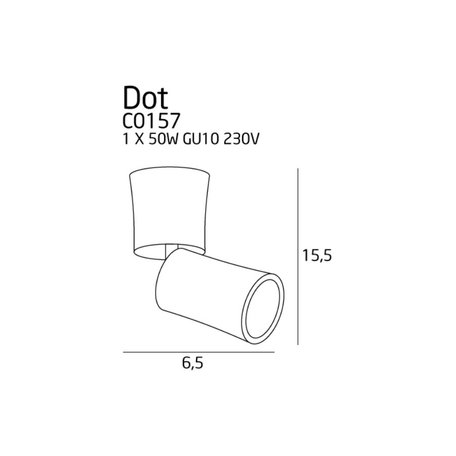 Стельовий світильник Maxlight Dot C0157 Чорний