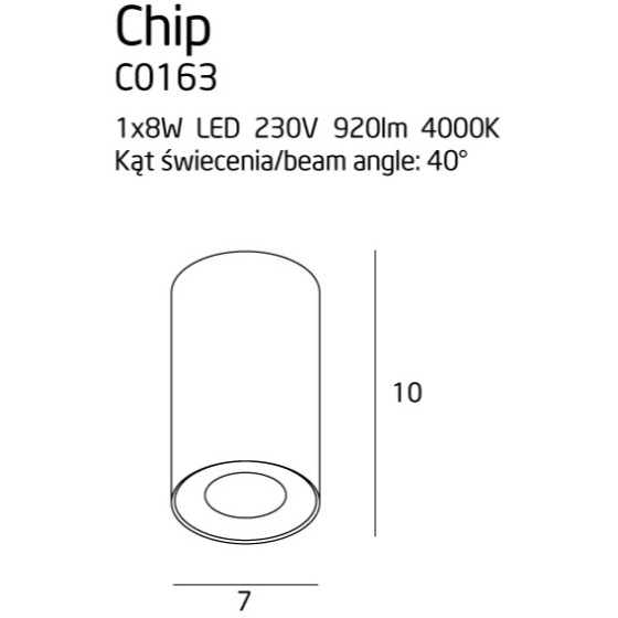 Точковий світильник Maxlight Chip C0163