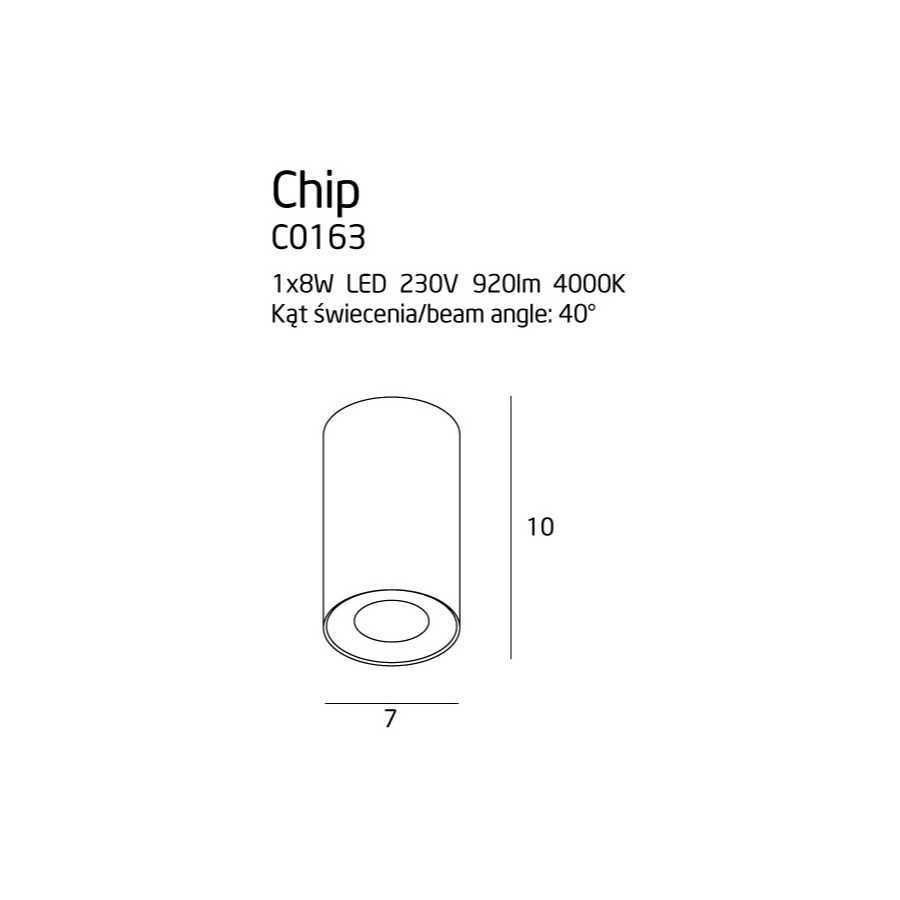 Точковий світильник Maxlight Chip C0163