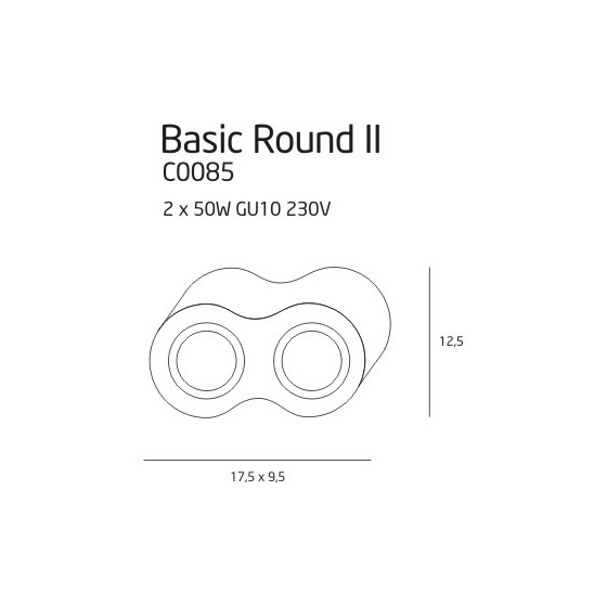 Точковий Світильник Maxlight Basic Round II WH C0085