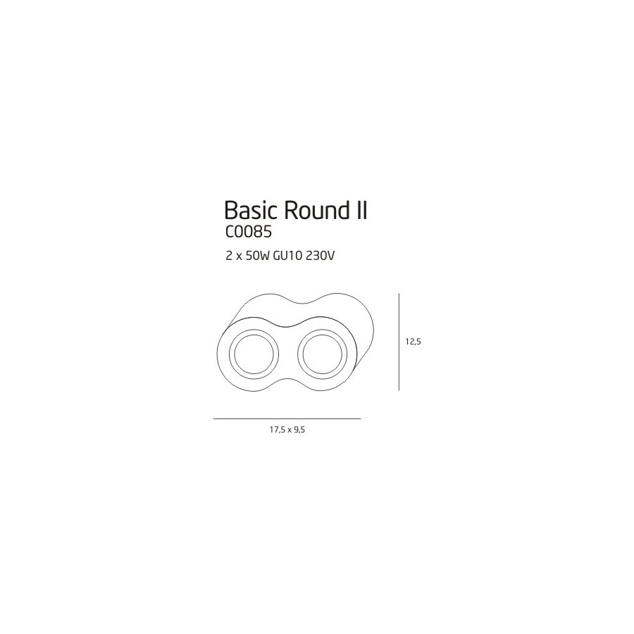 Точковий Світильник Maxlight Basic Round II WH C0085