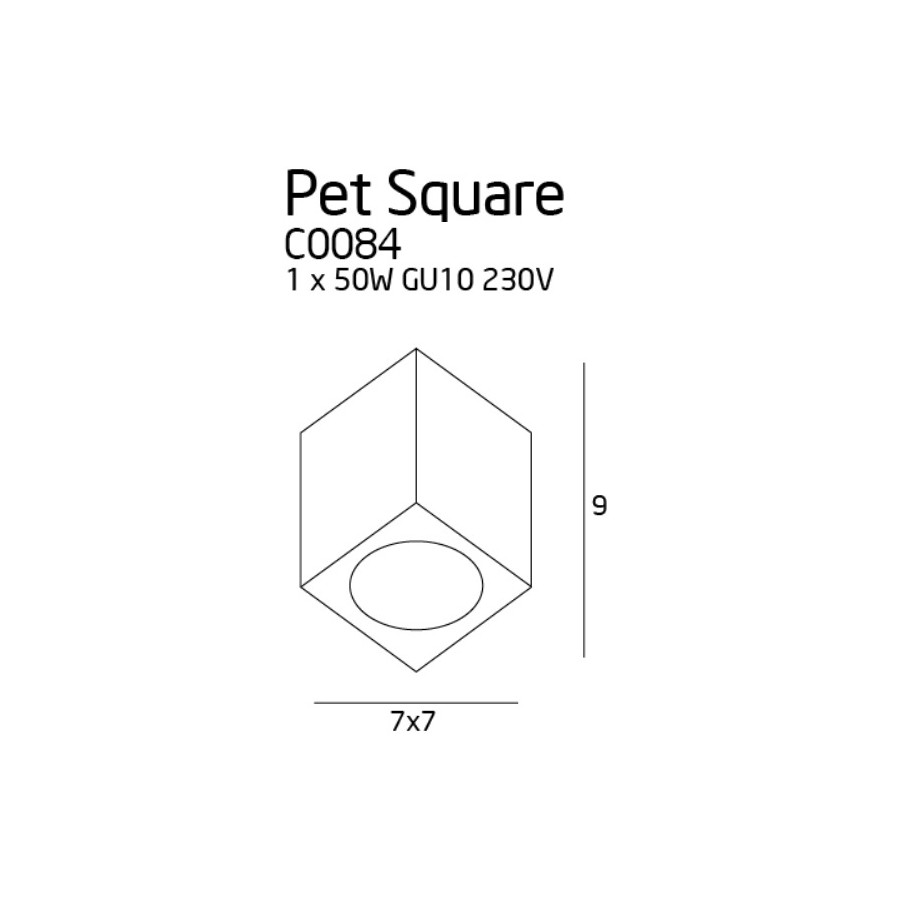 Точковий Світильник Maxlight Pet Square C0084