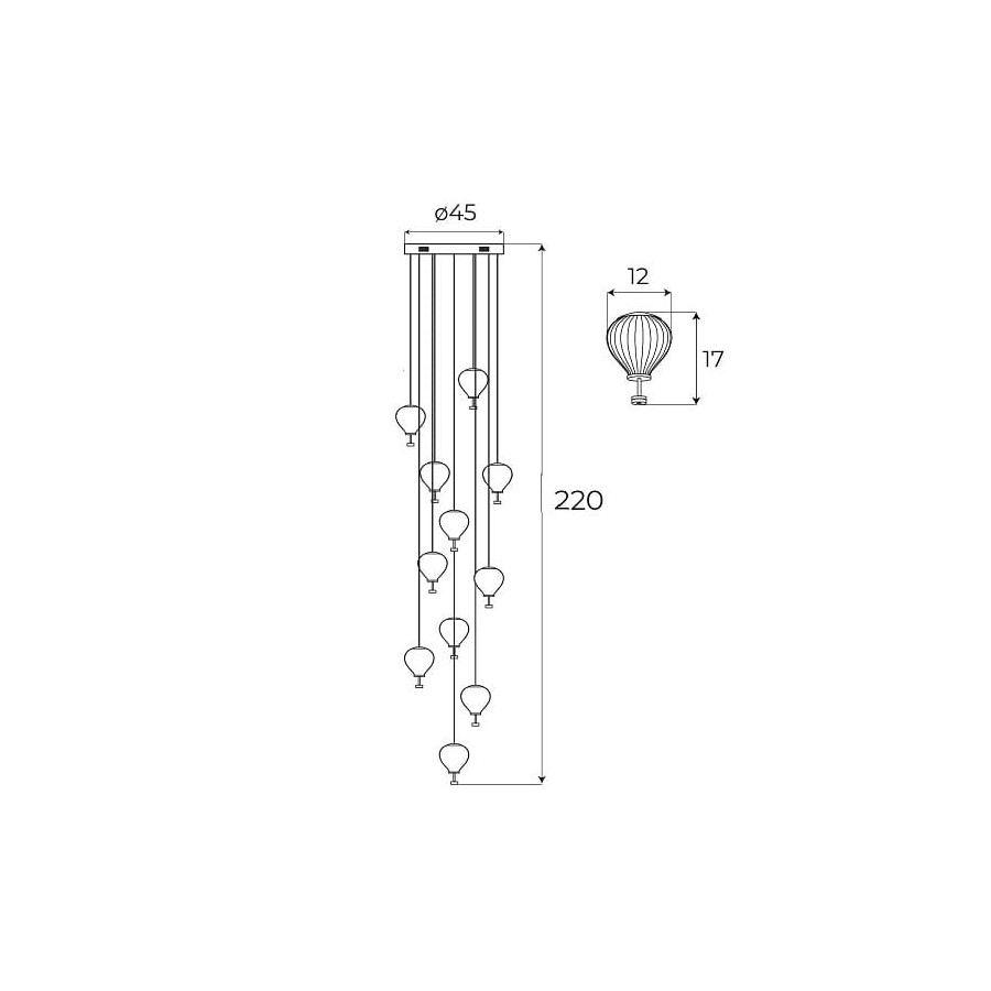 Підвісна Лампа Maxlight P0526D Palloncini 11