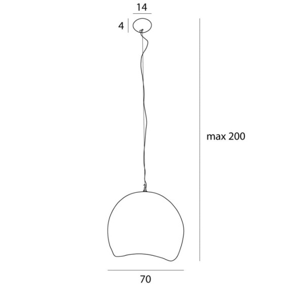 Підвісна Лампа Maxlight P0534 Pierre 70 см Біла