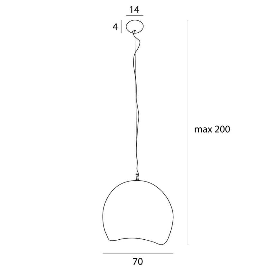 Підвісна Лампа Maxlight P0534 Pierre 70 см Біла