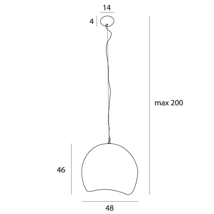 Підвісна Лампа Maxlight P0533 Pierre 48 см Біла