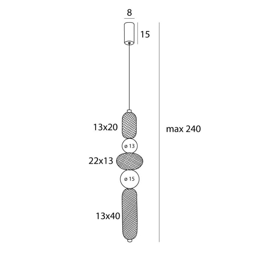 Підвісна лампа Maxlight P0592 Bora B