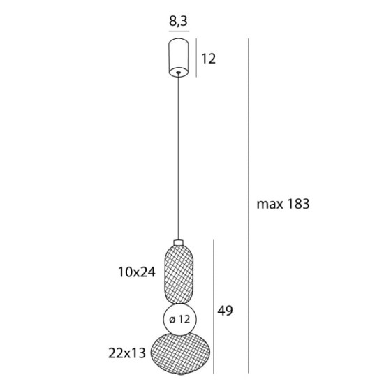 Підвісна лампа Maxlight P0591 Bora A