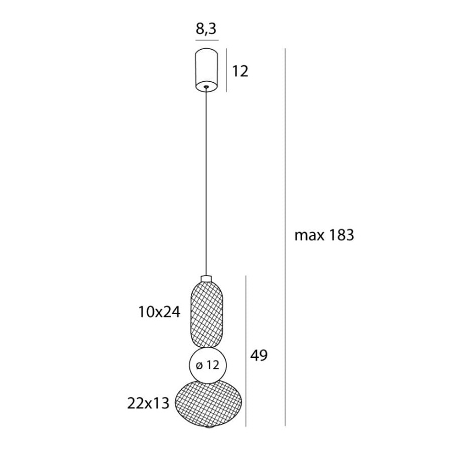 Підвісна лампа Maxlight P0591 Bora A