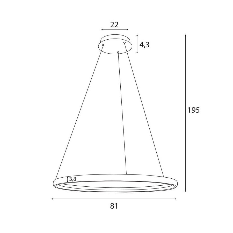 Підвісна лампа Maxlight P0557 Qled з пультом