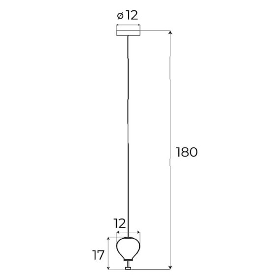 Підвісна лампа Maxlight P0575 Palloncini 1 Amber Glass