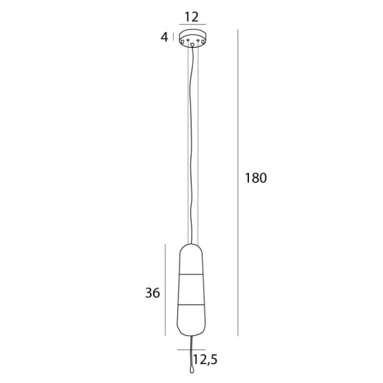 Підвісна лампа Maxlight P0589 Mauri 1 Champagne Glass