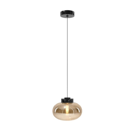 Підвісна лампа Maxlight P0516 Moonstone Amber Glass + Black Marble