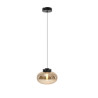 Підвісна лампа Maxlight P0516 Moonstone Amber Glass + Black Marble