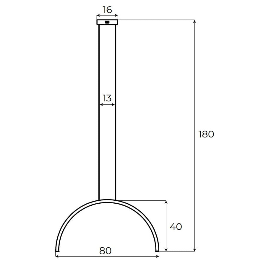 Підвісна лампа Maxlight P0520 Trio Arc I Polished Black