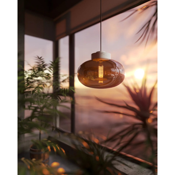 Підвісна лампа Maxlight P0518 Moonstone Amber Glass + White Marble