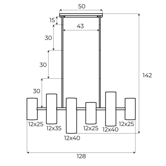 Підвісна лампа Maxlight P0503 Laxer Czarna
