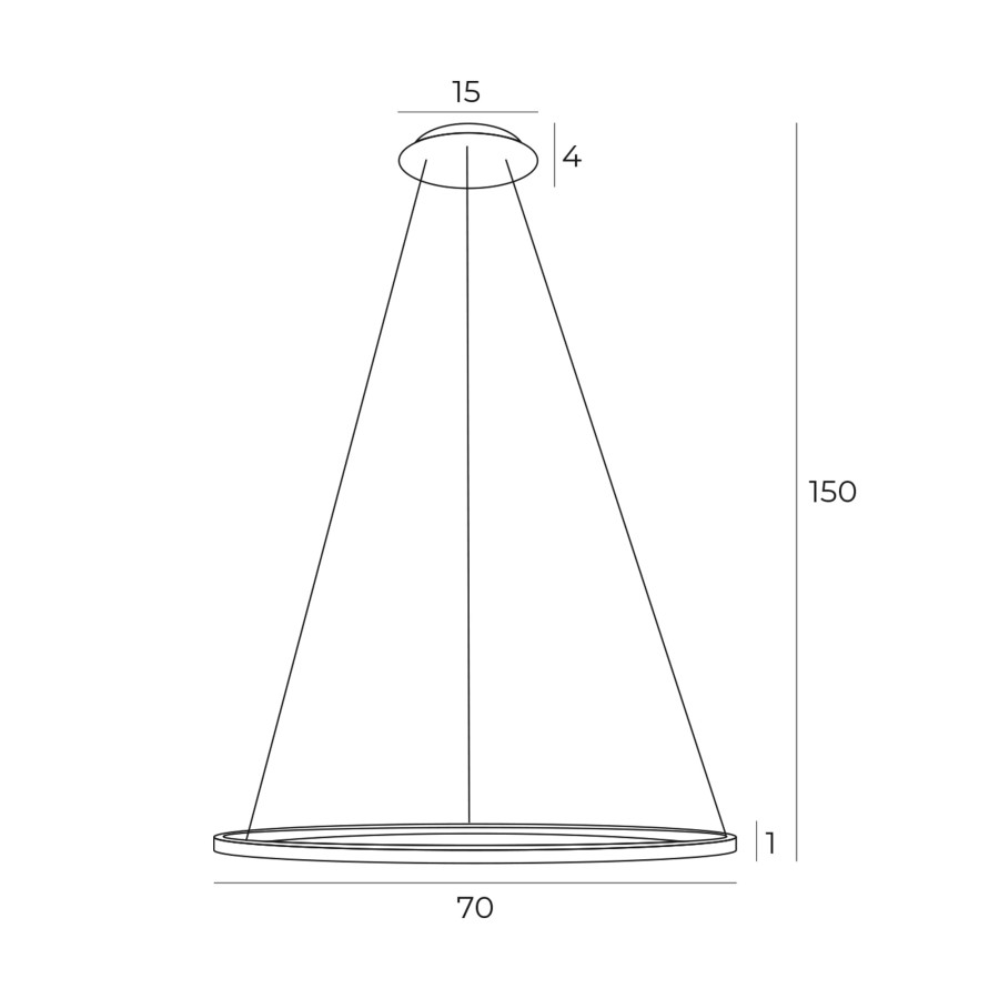 Підвісна лампа Maxlight P0494 Queen Ø 70 Cm Золотисте Матове