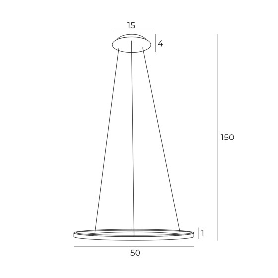 Підвісна лампа Maxlight P0493 Queen Ø 50 Cm Золото Матове