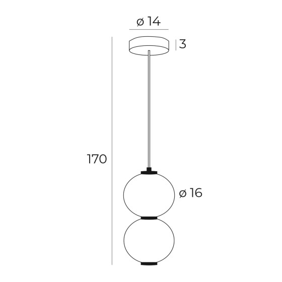 Підвісна лампа Maxlight Akiko P0468