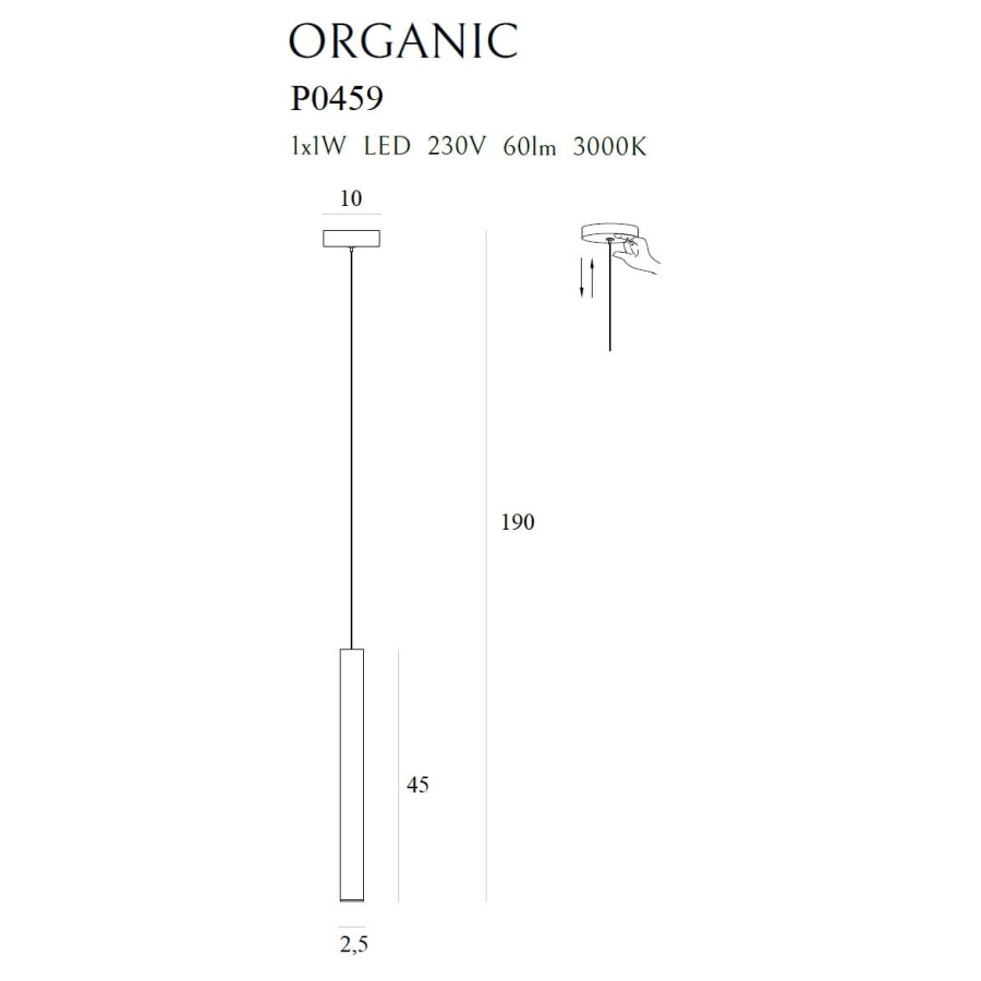Підвісна лампа Maxlight Organic P0459 Позолота