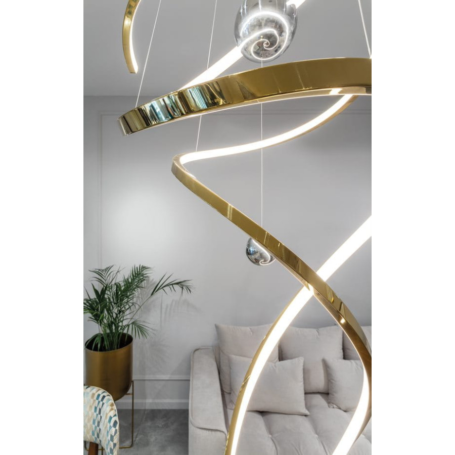 Підвісна лампа Maxlight Ritz P0427D Золота