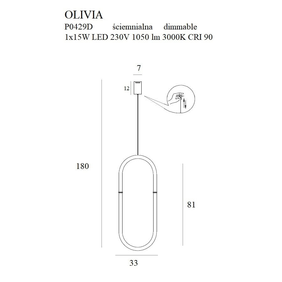 Підвісна лампа Maxlight Olivia P0429D Золота