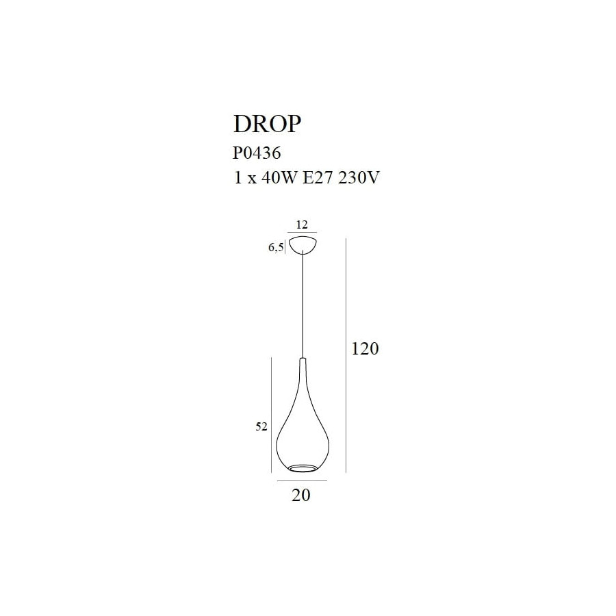 Підвісна лампа Maxlight Drop P0436 Золотий Мат
