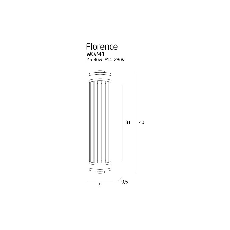Настінний світильник Maxlight Florence W0241 Хром