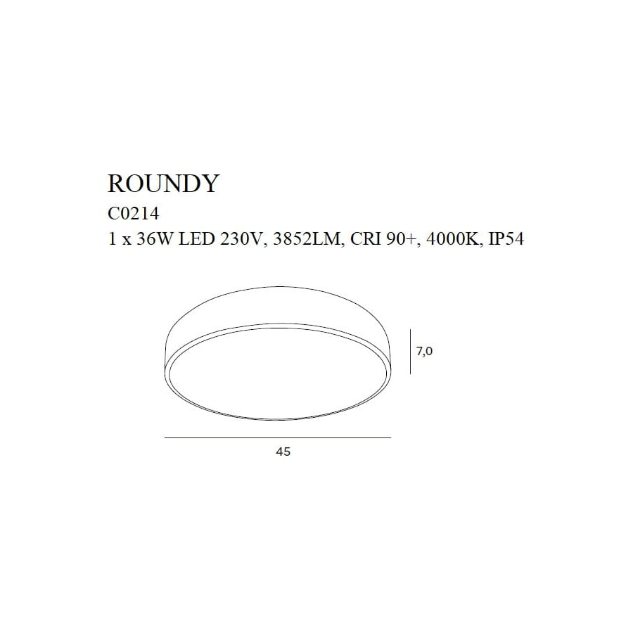 Плафон Maxlight Roundy C0214 Чорний IP54