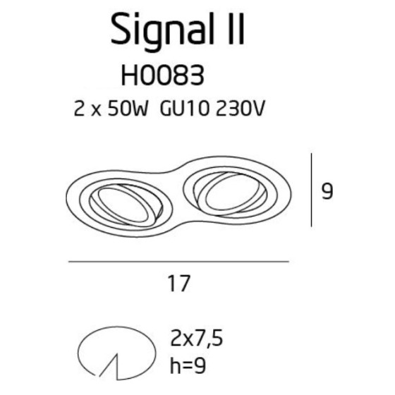 Maxlight Signal II H0083 Вбудована Лампа Біла