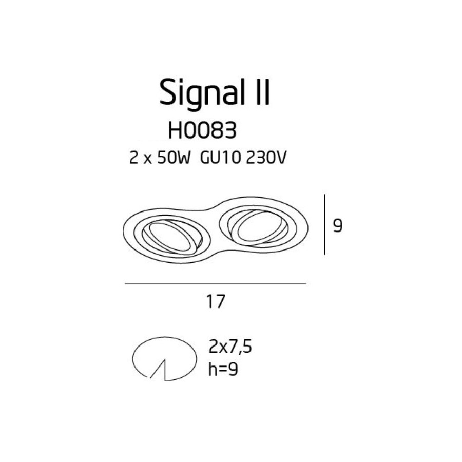 Maxlight Signal II H0083 Вбудована Лампа Біла