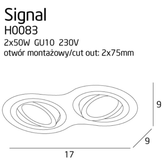 Maxlight Signal II H0083 Вбудована Лампа Біла