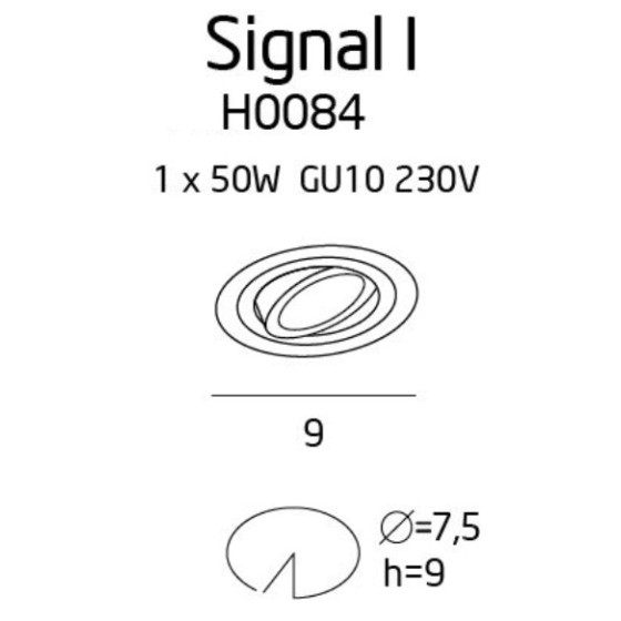Maxlight Signal I H0084 Вбудована Лампа Біла