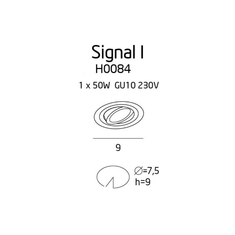 Maxlight Signal I H0084 Вбудована Лампа Біла