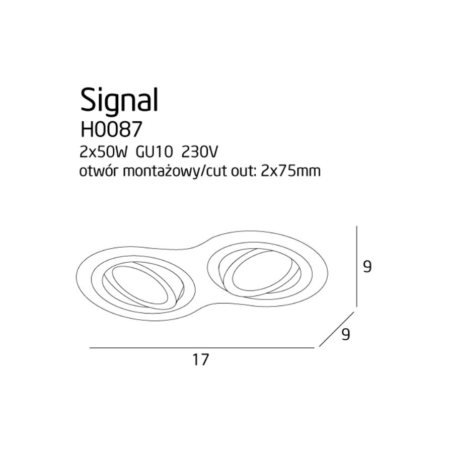 Вбудована Лампа Maxlight Signal II H0087 Чорна