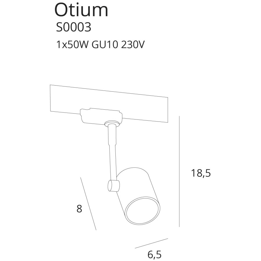 Трековий Світильник Maxlight Otium S0003 Чорний