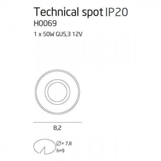 Вбудований світильник Maxlight Deep H0069 Білий