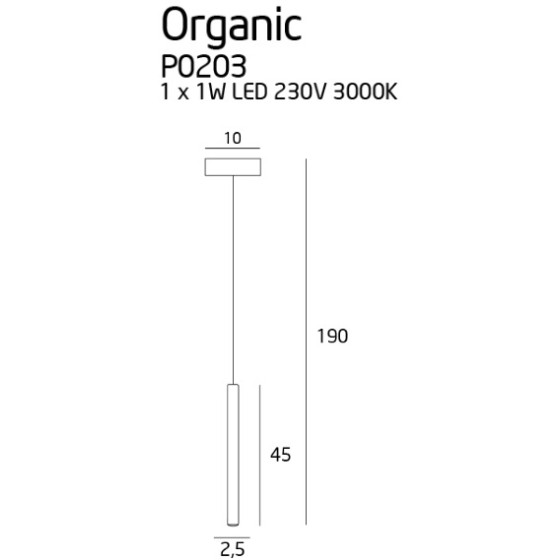 Підвісна лампа Maxlight Organic I Black P0203