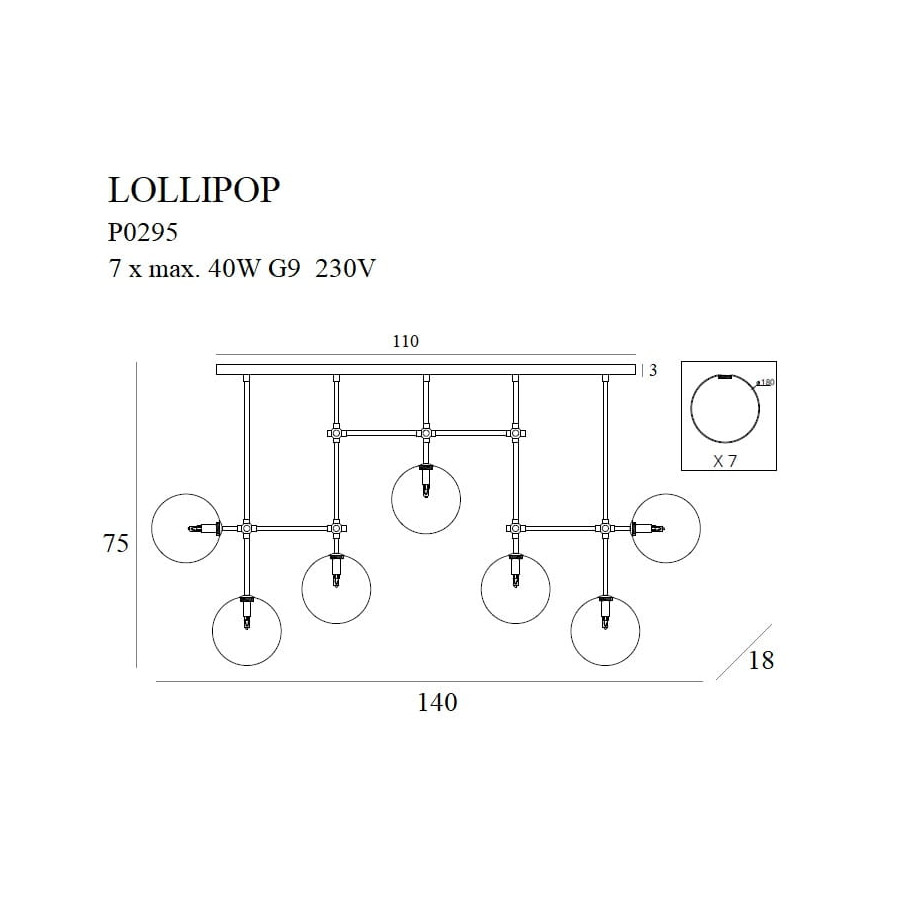 Підвісна Лампа Maxlight Lollipop P0295