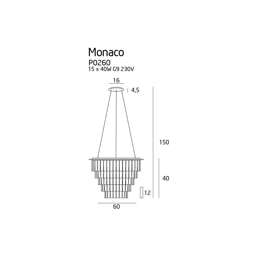 Підвісна Лампа Maxlight Monaco P0260