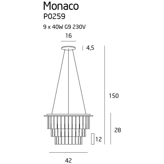 Maxlight Monaco P0259 Підвісна Лампа